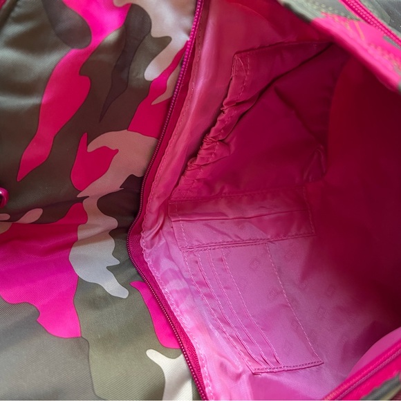 LUG Boxer Pink Gray Camo Travel Tote Luggage Bag Shoe Compartment Overnight - Picture 8 of 15